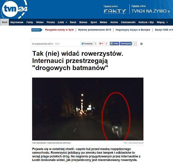 Rowerowe Porady w TVN24 TVN24 Rowery Łukasz Przechodzeń