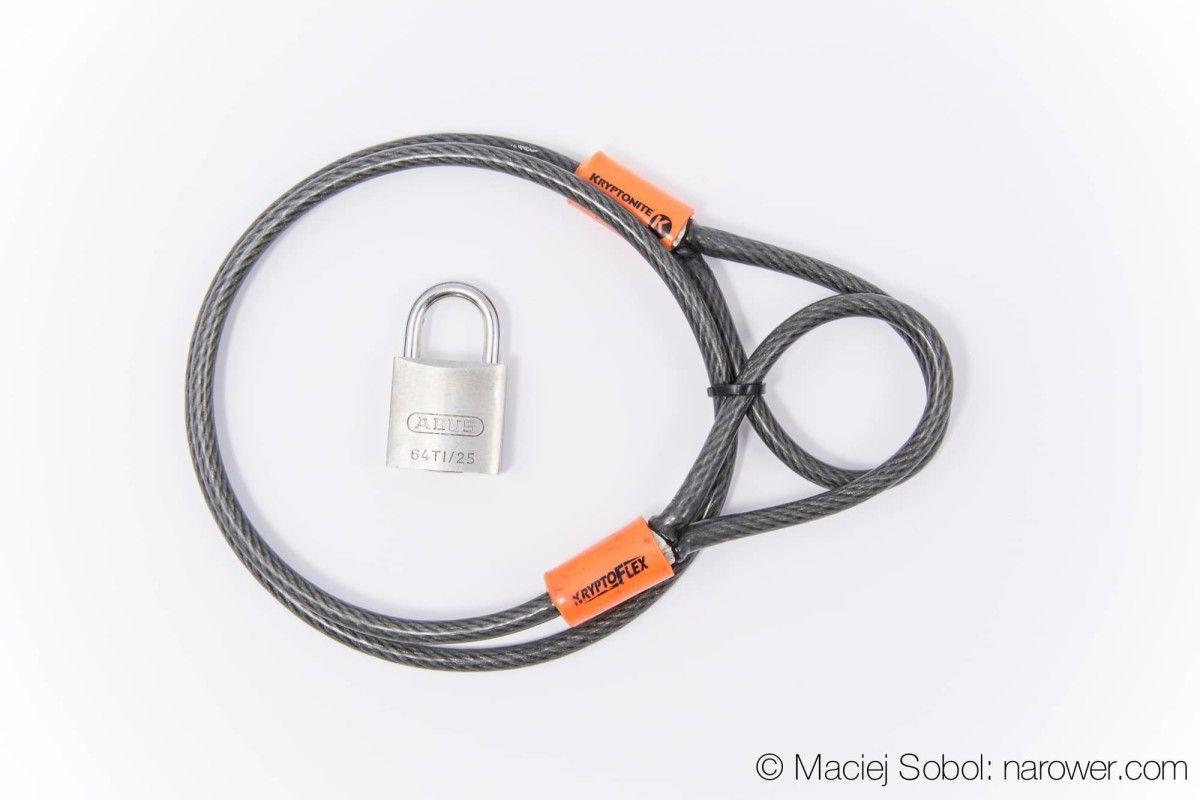 linka kryptonite kryptoflex kłódka abus titalium