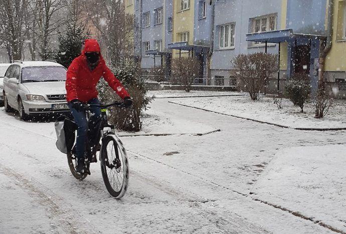 Zimą na rowerze Jazda zimą rowerem